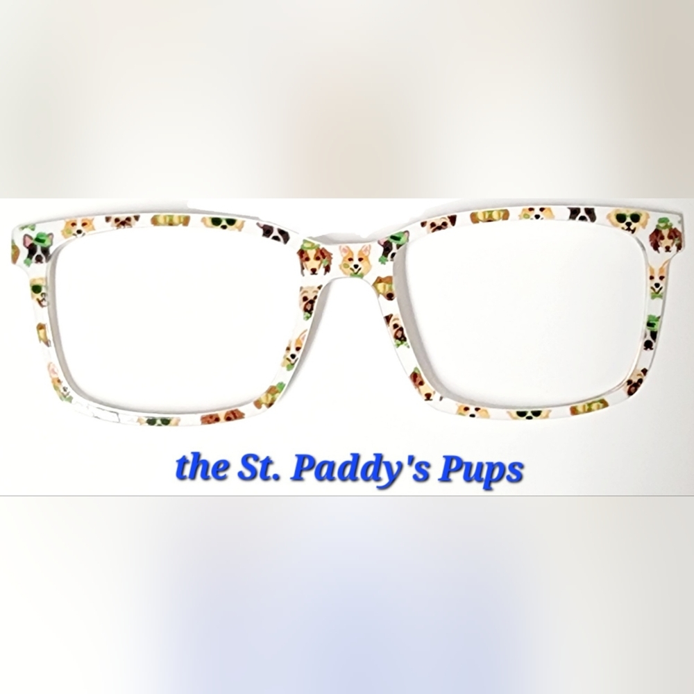 Pair Eyewear magnetic eyeglass topper for Kirby - St. Paddy's Pups